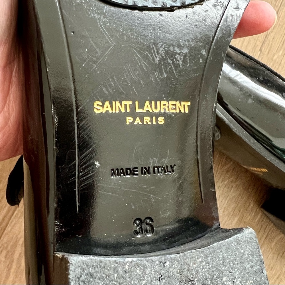 SAINT LAURENT Patent leather Mary Jane Flats Shoes size EUR 36 - Picture 8 of 8